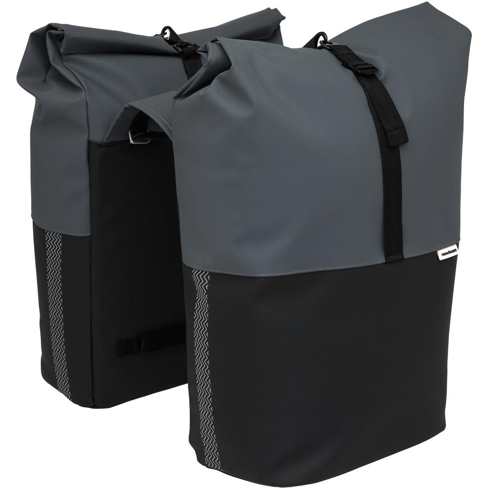 New Looxs Dubbele fietstas Nyborg 34L Dark Grey/Black New Looxs Dubbele fietstas Nyborg 34L Dark Grey/Black