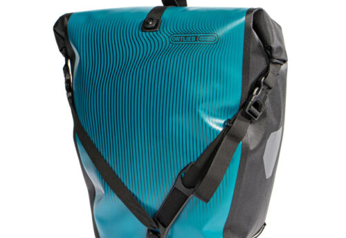 Ortlieb Enkele Fietstas Back-Roller Design Wave Lines QL 2.1 Petrol/Black 20L