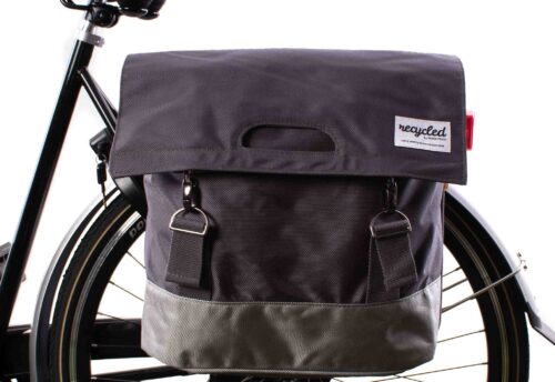 Urban Proof Dubbele fietstas 40L Recycled - Groen/Grijs