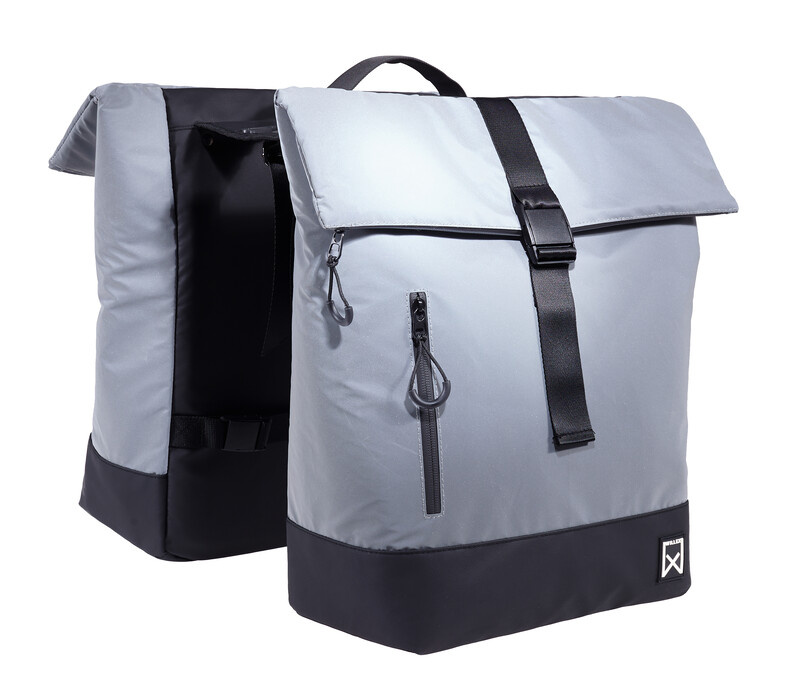 Willex Dubbele Fietstas Reflecterend 34L Grijs Willex Dubbele Fietstas Reflecterend 34L Grijs