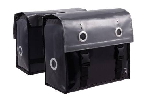 Willex Dubbele fietstas Bisonyl 52L Grijs/Zwart