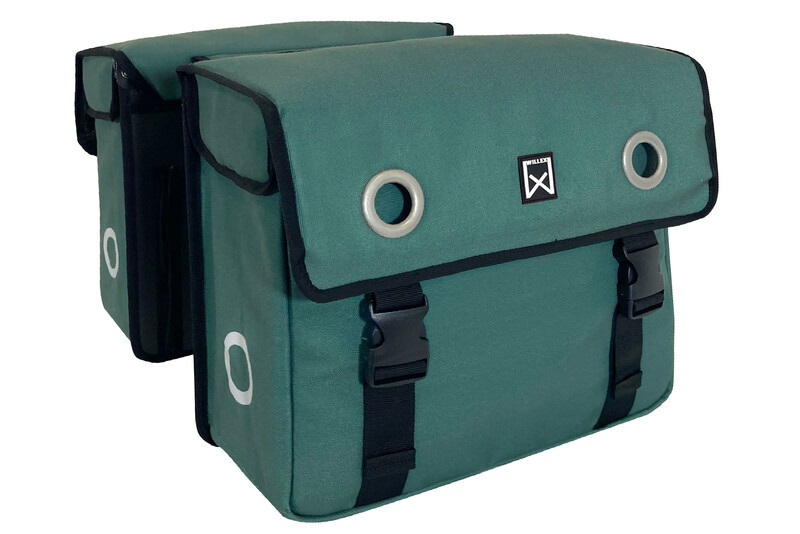 Willex Dubbele fietstas Canvas Tas 40L Groen Willex Dubbele fietstas Canvas Tas 40L Groen