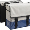 Willex Dubbele fietstas Canvas Tas Plus 30L Naturel/Blauw
