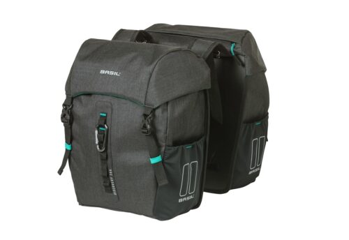 Basil Dubbele fietstas Discovery 365D 18L Zwart Melee