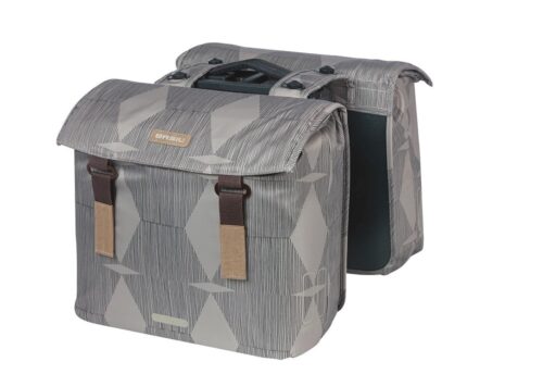 Basil Dubbele fietstas Elegance MIK 40-49L Chateau Taupe