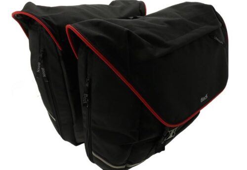 Beck Dubbele fietstas SPRTV XL Rode Bies 40L Zwart