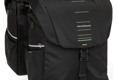 New Looxs Dubbele Fietstas Vigo Double MIK 2.0 37L Zwart/Groen