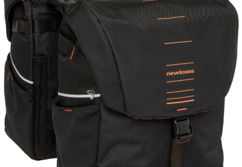 New Looxs Dubbele Fietstas Vigo Double RT 2.0 37L Zwart/Oranje