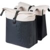 Basil Dubbele Fietstas Vive 28-35L Wit/Zwart