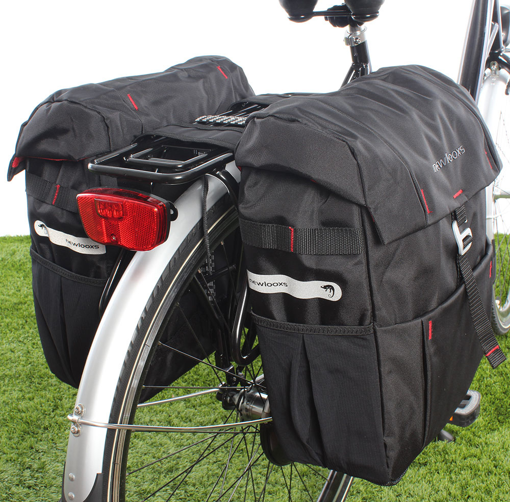 New Looxs Dubbele Fietstas Vigo Double 37L Zwart New Looxs Dubbele Fietstas Vigo Double 37L Zwart