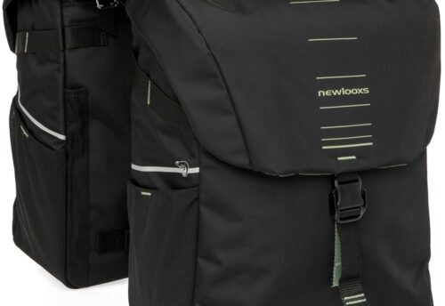 New Looxs Dubbele Fietstas Vigo Double 37L Zwart/Groen