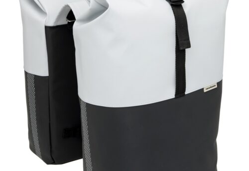 New Looxs Dubbele fietstas Nyborg 34L Light Grey/Black