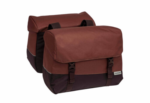 New Looxs Dubbele fietstas Oslo Joli Double 37L Bordeaux/roest