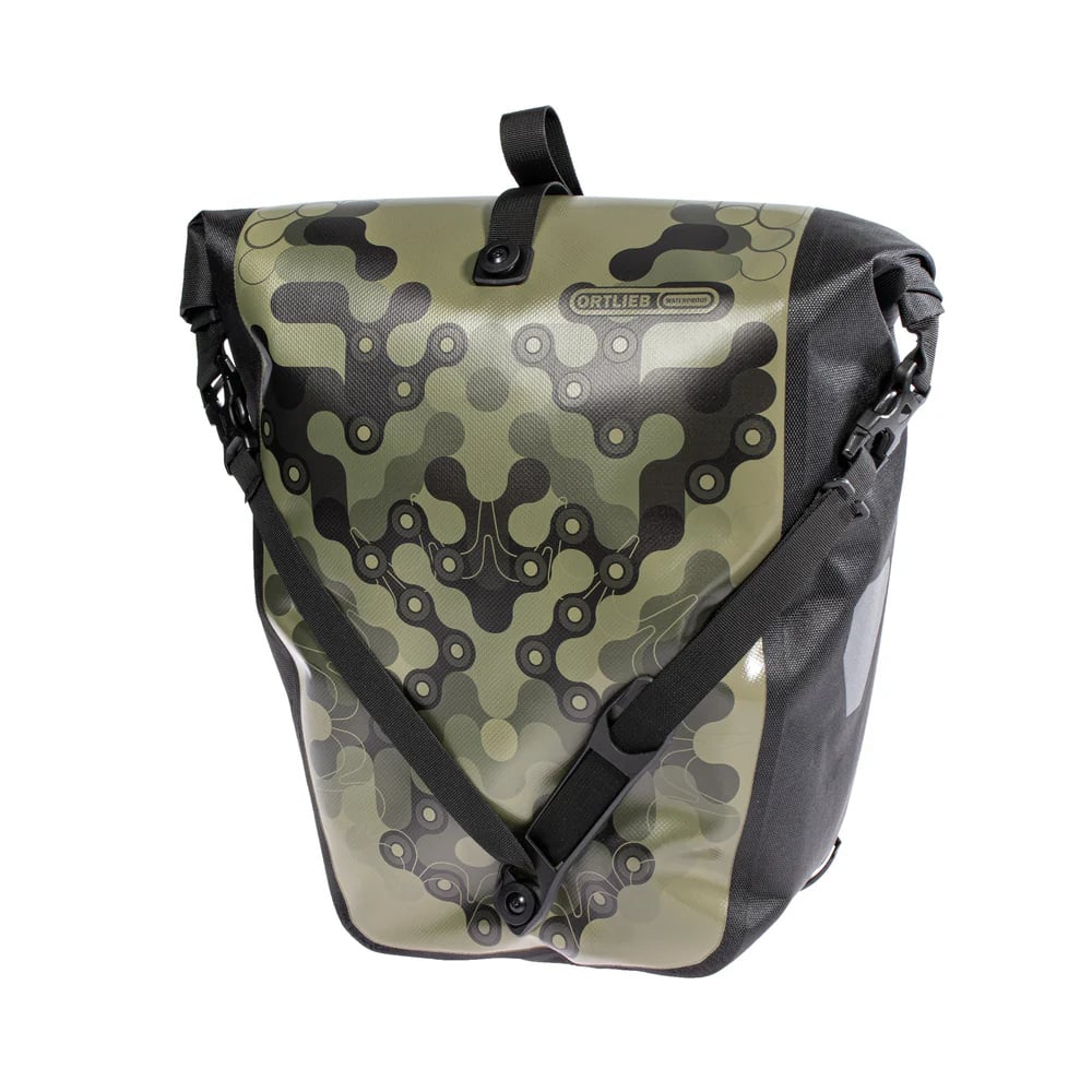 Ortlieb Enkele Fietstas Back-Roller Design Camo Chain QL 2.1 Olive/Black 20L Ortlieb Enkele Fietstas Back-Roller Design Camo Chain QL 2.1 Olive/Black 20L