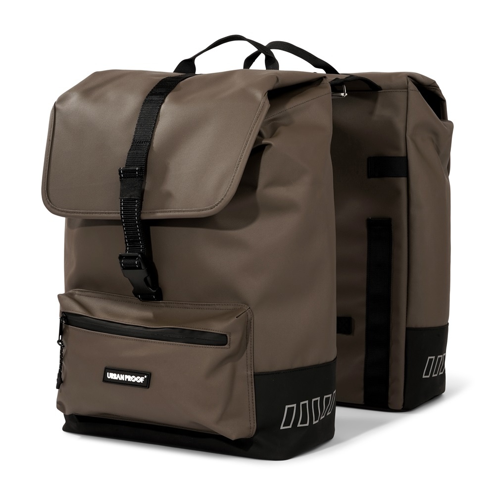 Urban Proof Dubbele fietstas Cargo Recycled 38L Bruin Urban Proof Dubbele fietstas Cargo Recycled 38L Bruin