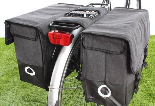 Willex Dubbele fietstas Canvas Tas Plus 48L Zwart