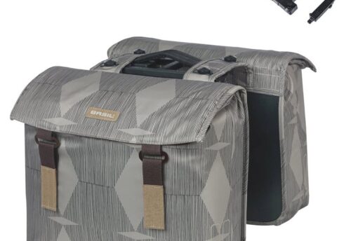 Basil Dubbele fietstas Elegance MIK 2.0 40-49L Chateau Taupe