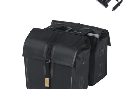 Basil Dubbele fietstas Urban Dry MIK 2.0 50L Zwart