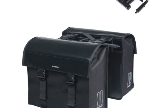 Basil Dubbele fietstas Urban Load MIK 2.0 48-53L Zwart