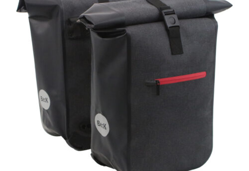 Beck Dubbele fietstas Base Too Zwart/Rood 36L