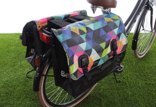 Beck Dubbele fietstas Classic 46L Colored Triangles