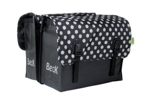 Beck Dubbele fietstas Classic 46L White Small Dots