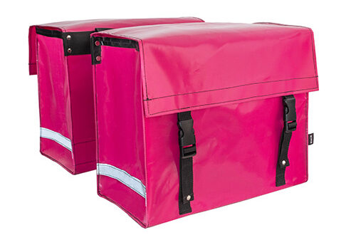 Beck Dubbele fietstas Nostalgic 52L Pink