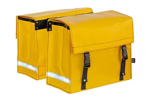 Beck Dubbele fietstas Nostalgic 52L Yellow