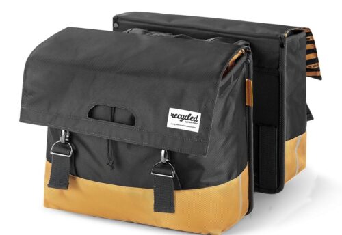 Urban Proof Dubbele fietstas 40L Recycled - Grijs/Geel