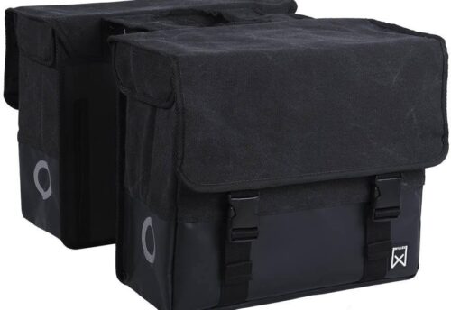 Willex Dubbele Canvas Tas Plus Zwart/Matzwart 57L