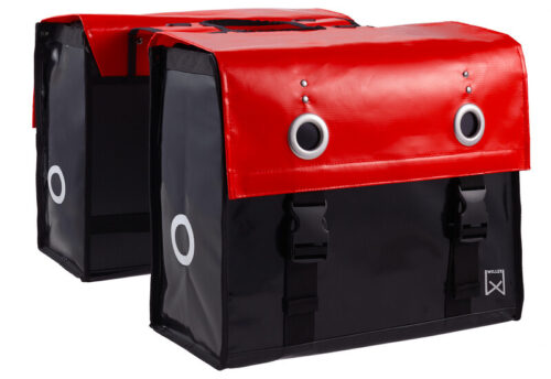 Willex Dubbele fietstas Bisonyl 52L Rood/Zwart