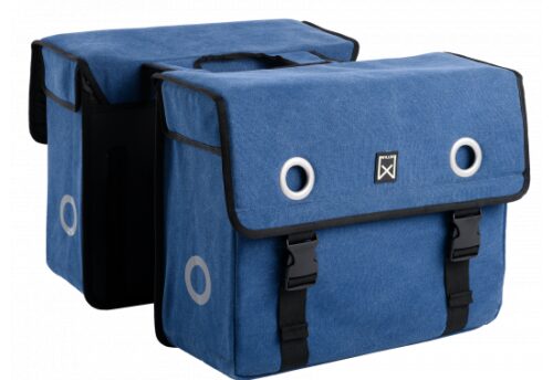 Willex Dubbele fietstas Canvas Tas 30L Blauw