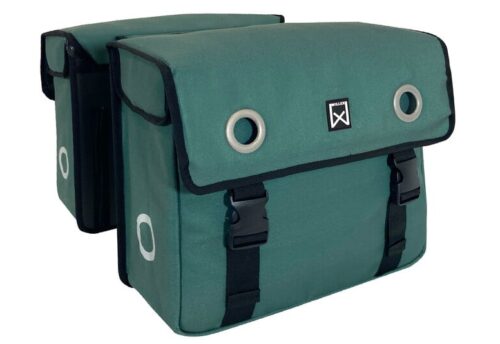 Willex Dubbele fietstas Canvas Tas 40L Groen