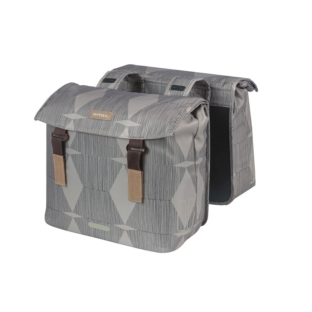 Basil Dubbele fietstas Elegance 40-49L Chateau Taupe Basil Dubbele fietstas Elegance 40-49L Chateau Taupe