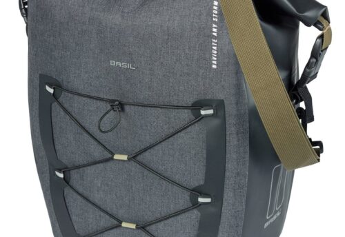 Basil Enkele Fietstas Navigator Storm MIK Hooks L 25-31L Zwart
