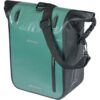 Basil Enkele Fietstas Rivo Tarpaulin M MIK Hooks 12-15L Zilvergroen/Zwart