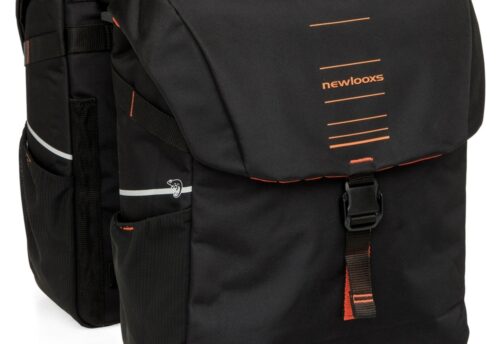 New Looxs Dubbele Fietstas Vigo Double MIK 2.0 37L Zwart/Oranje