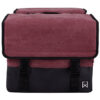 Willex Dubbele Canvas Tas Plus Paarsrood/Matzwart 48L
