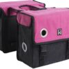 Willex Dubbele fietstas Canvas Tas 30L Roze/zwart