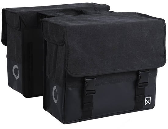 Willex Dubbele fietstas Canvas Tas Plus 40L Zwart/Matzwart Willex Dubbele fietstas Canvas Tas Plus 40L Zwart/Matzwart