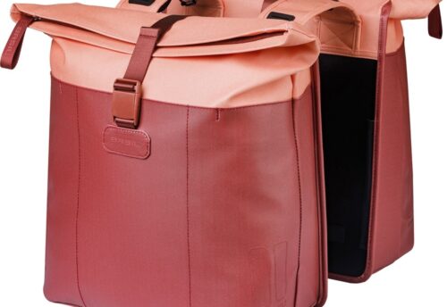 Basil Dubbele Fietstas Vive 28-35L Bordeaux/Roze