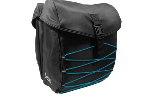 Beck Dubbele fietstas S.tar Zwart/Blauw 36L