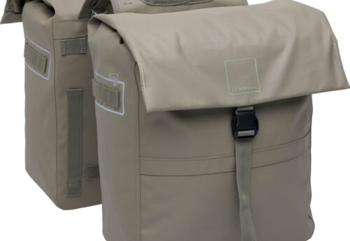 New Looxs Dubbele fietstas Leeds Double 38L Taupe