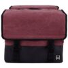 Willex Dubbele Canvas Tas Plus Paarsrood/Matzwart 57L