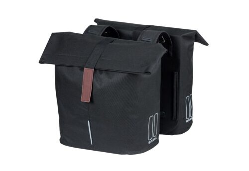 Basil Dubbele fietstas City Black 32L