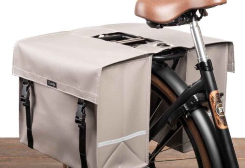 Clarijs Dubbele fietstas XL 46L Mat Taupe
