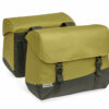 New Looxs Dubbele fietstas Oslo Joli Double 37L Olijfgroen/geel